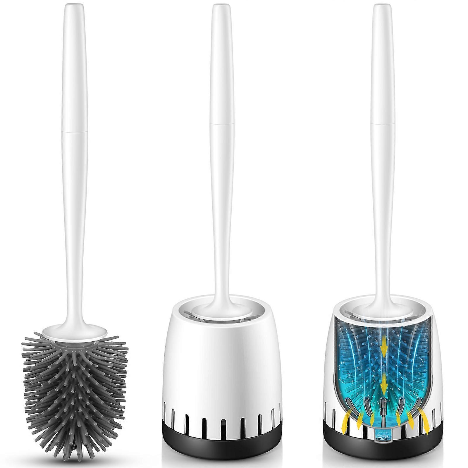 Compact Toilet Brush and Holder, Efficient Cleaning, for Daily Use