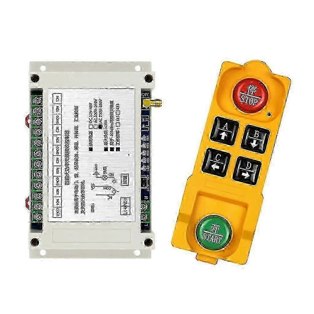 4-Channel RF Wireless Remote Control Switch System with UK Power Compatibility