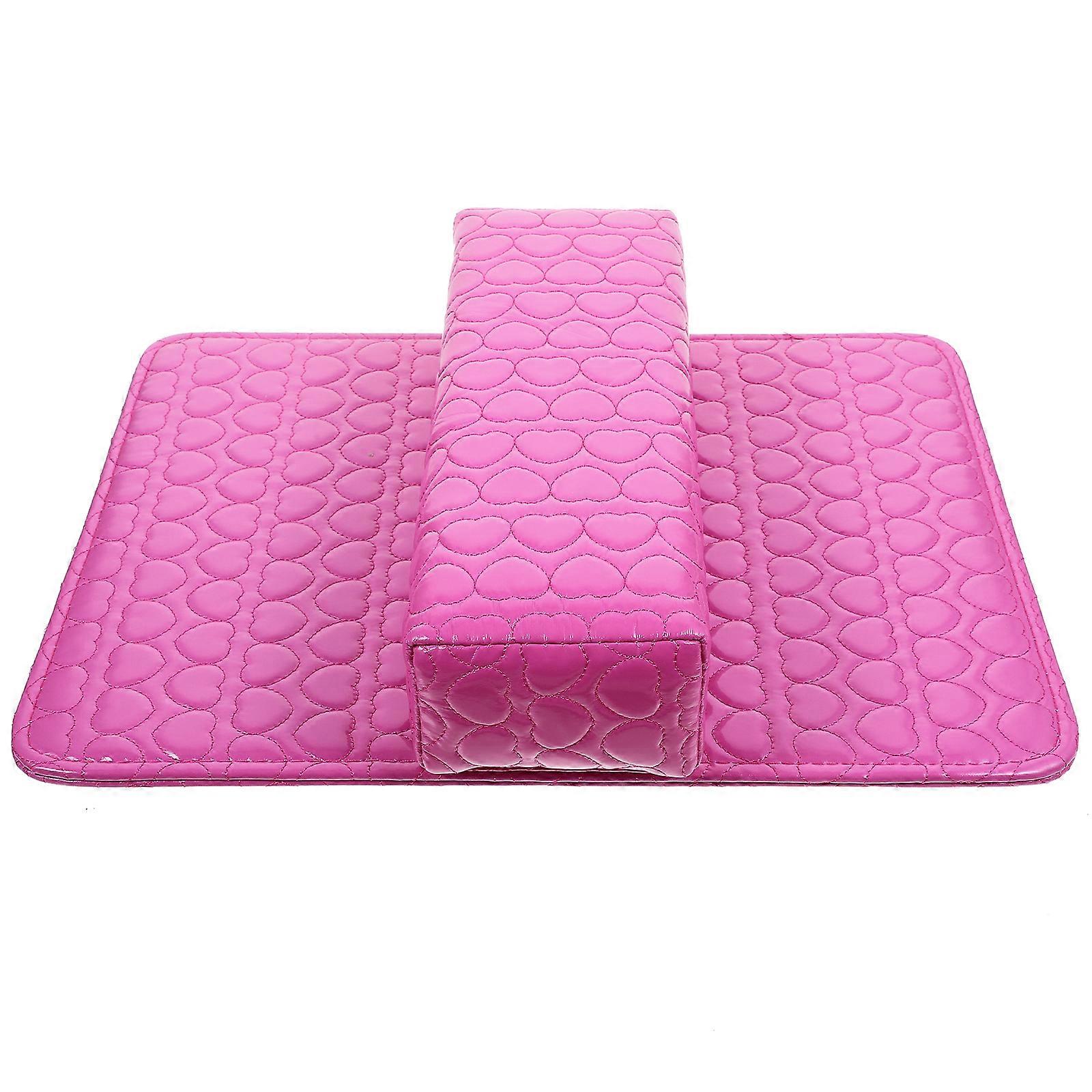 Nail Art Manicure Hand Pillow for Comfortable Use in Salon or Home with Rosy Sponge 1 Set