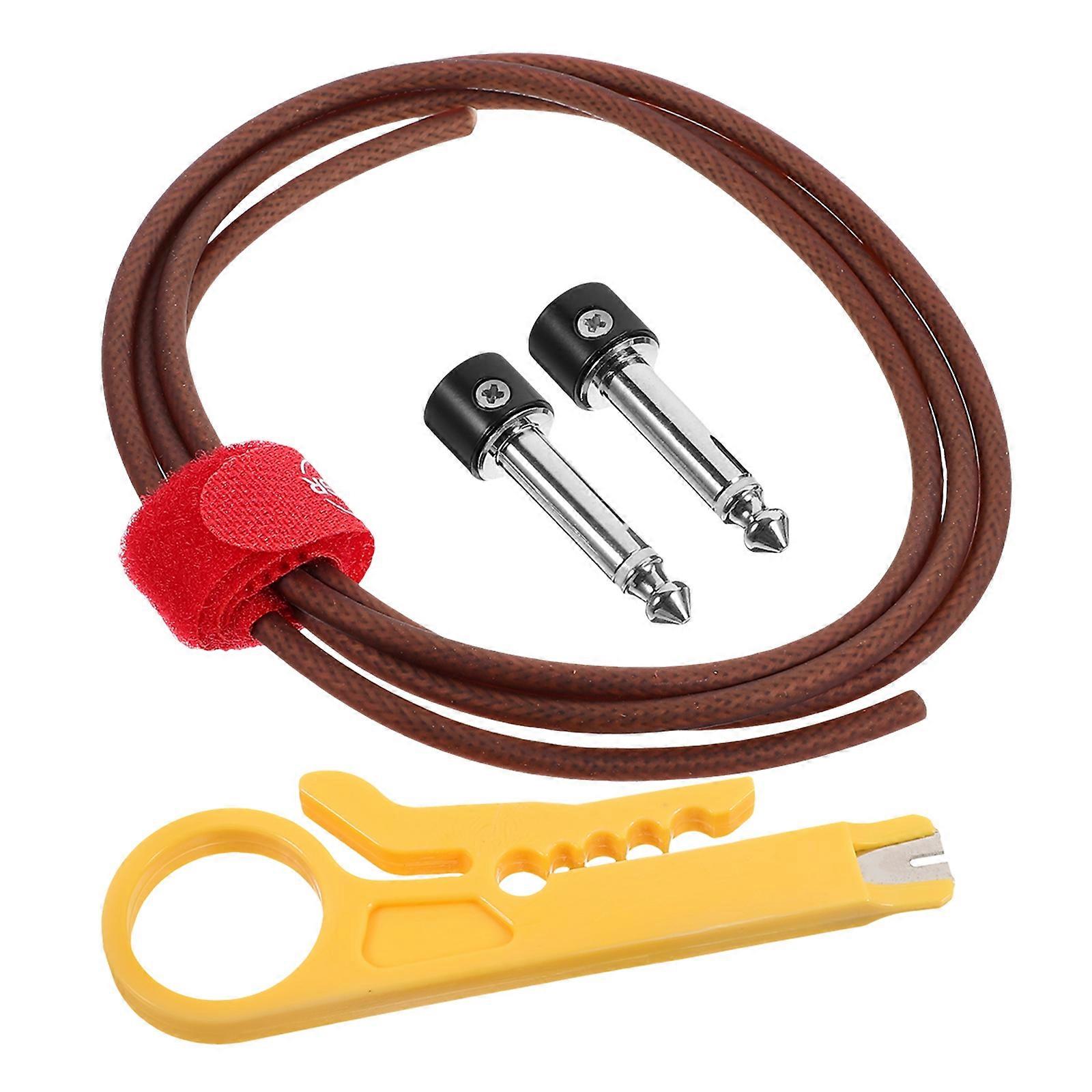 Guitar Effect Connector with Noise Reduction Cable for Pedalboard Multi Color Metal Craftsmanship 1 Set