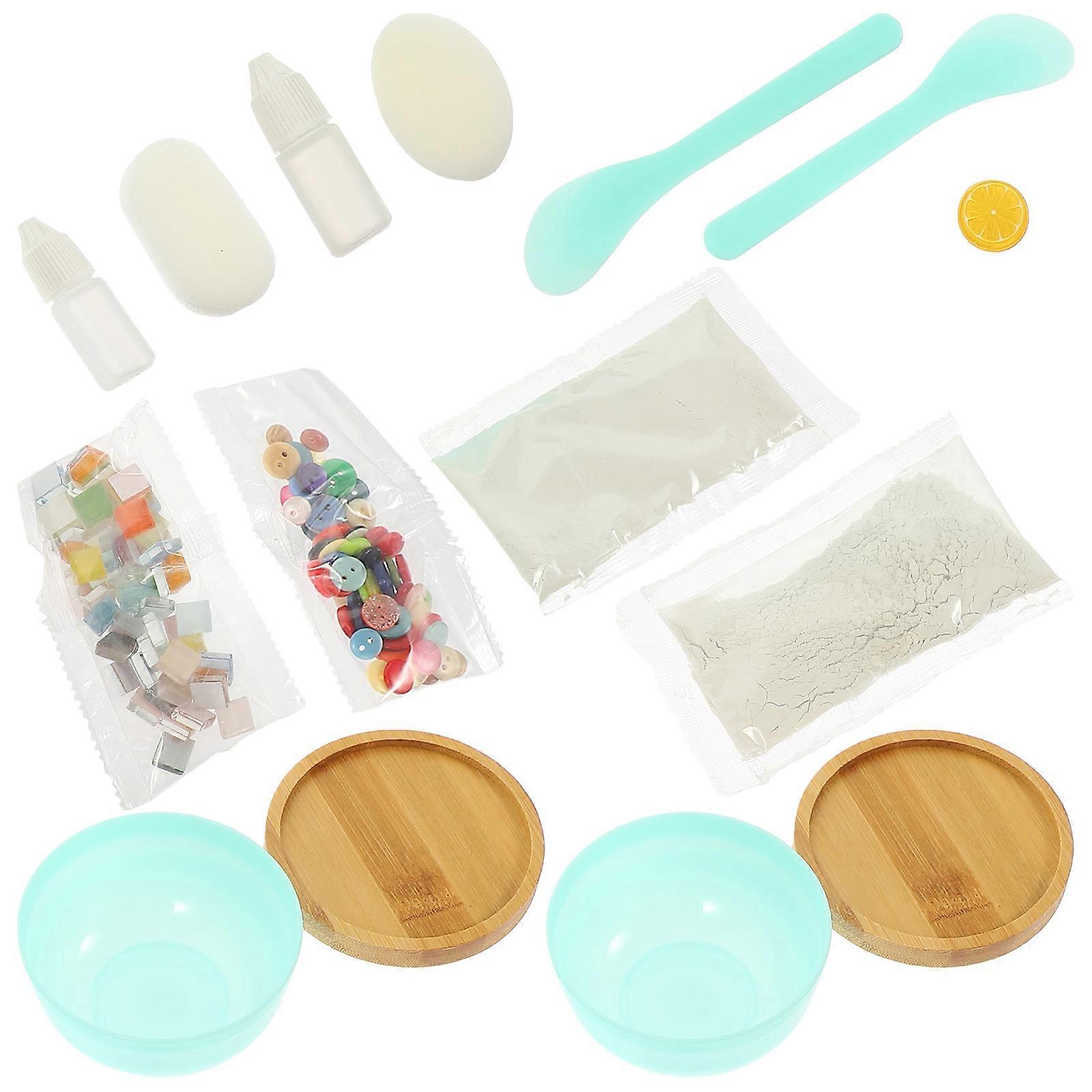 Heat Insulation Coaster Craft Kit For Kids Anniversary Assorted Color DIY 2Sets