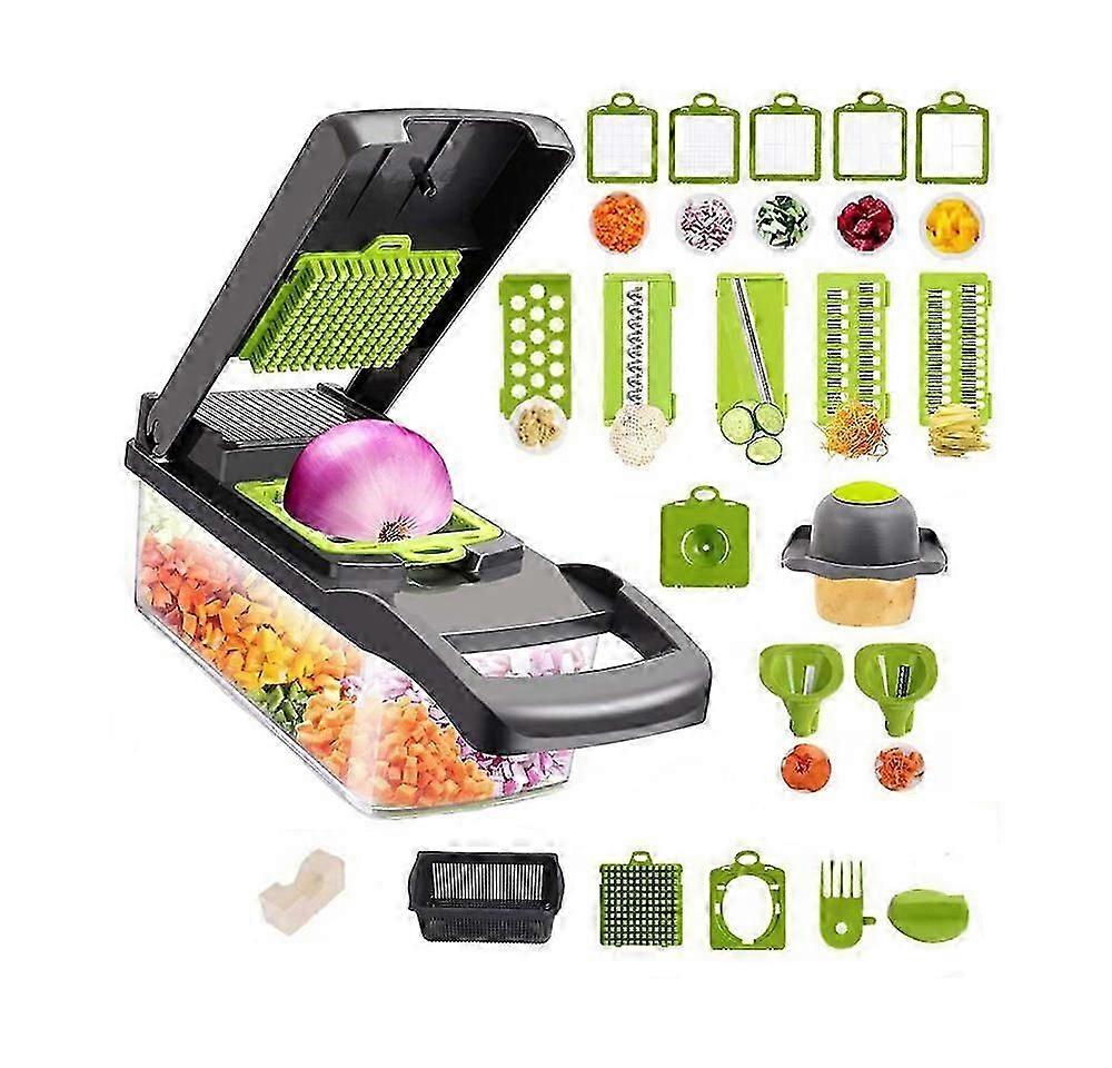 Multifunktionaler Gemüseschneider Gemüsehobel grün 36*10.8*13.5cm