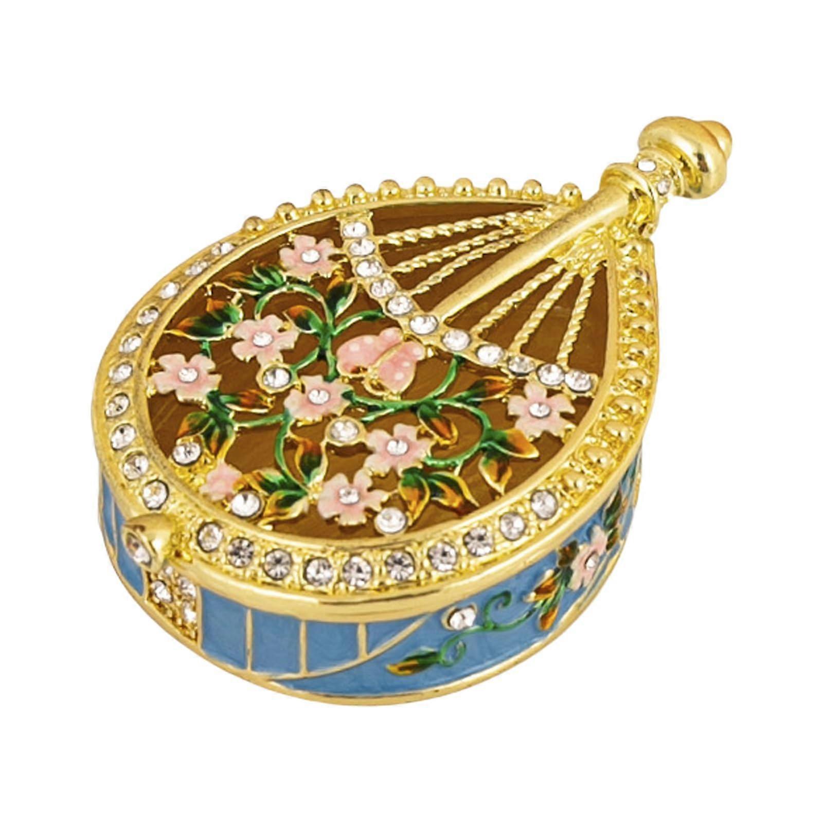 Storage Boxes Handmade Trinket Box With Floral Designs And Crystal Accent For Jewelry Storage Elegant Small Keepsake Box