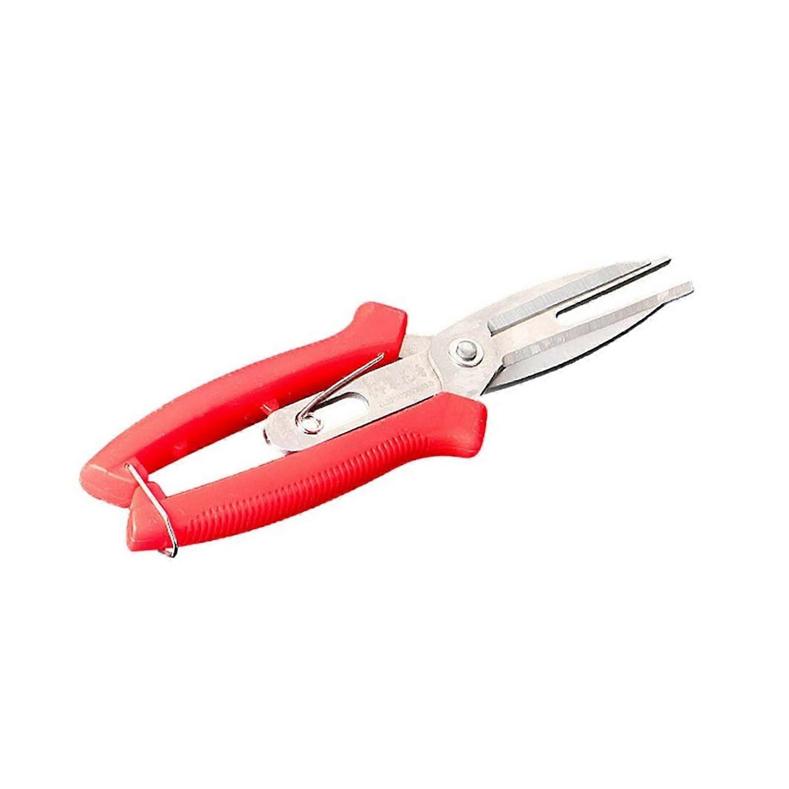 Pruning Shears For Flower And Fruit Trees, 6-Inch Stainless Steel, Ergonomic Soft Grip, DoublePort