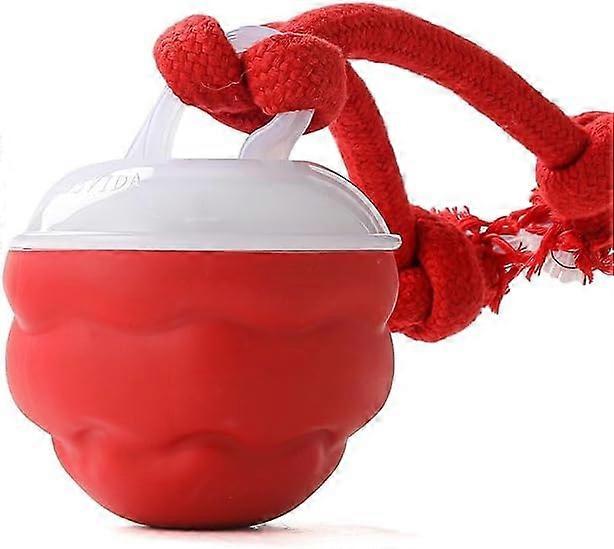 Dog Toy, Interactive Puppy Chasing Spinning Ball, Motion Activated, USB Rechargeable (Red)
