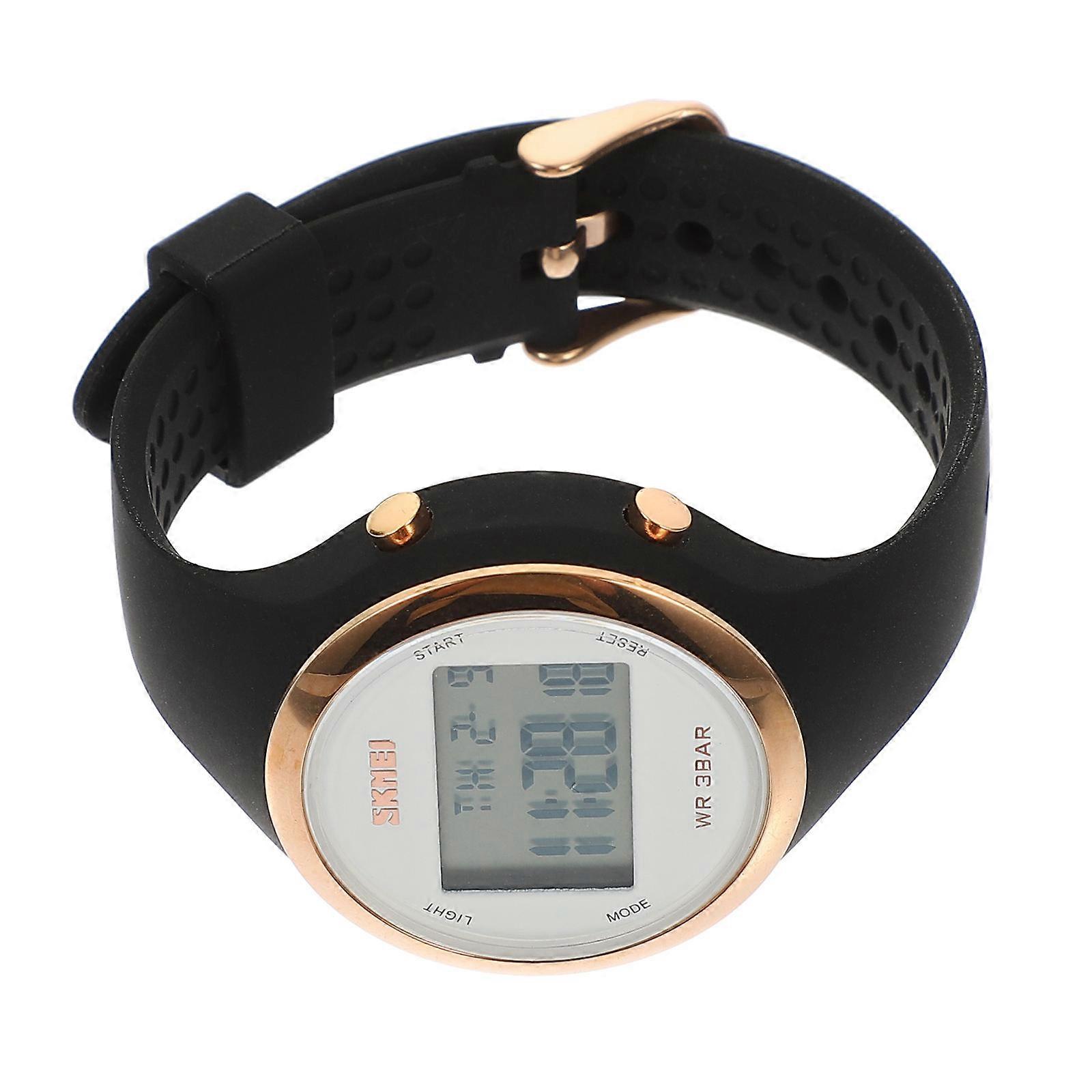 Digital Sports Watch for Outdoor Activities with Large Screen Display and Comfortable Black