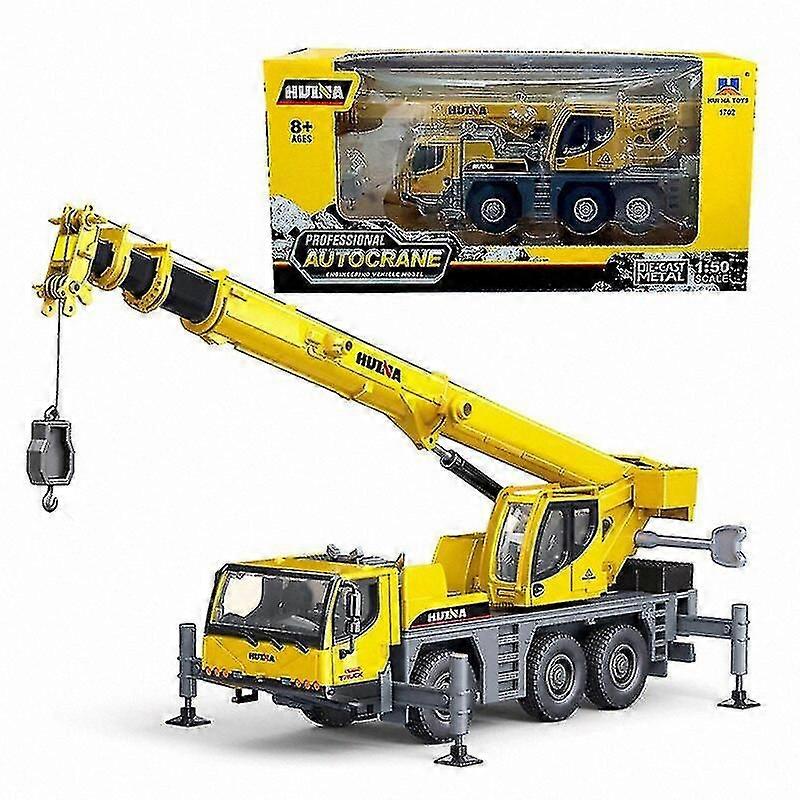 1:50 סגסוגת מנוף רכוב על משאית דגם סימולציה צעצוע רכב בנייה לבנים