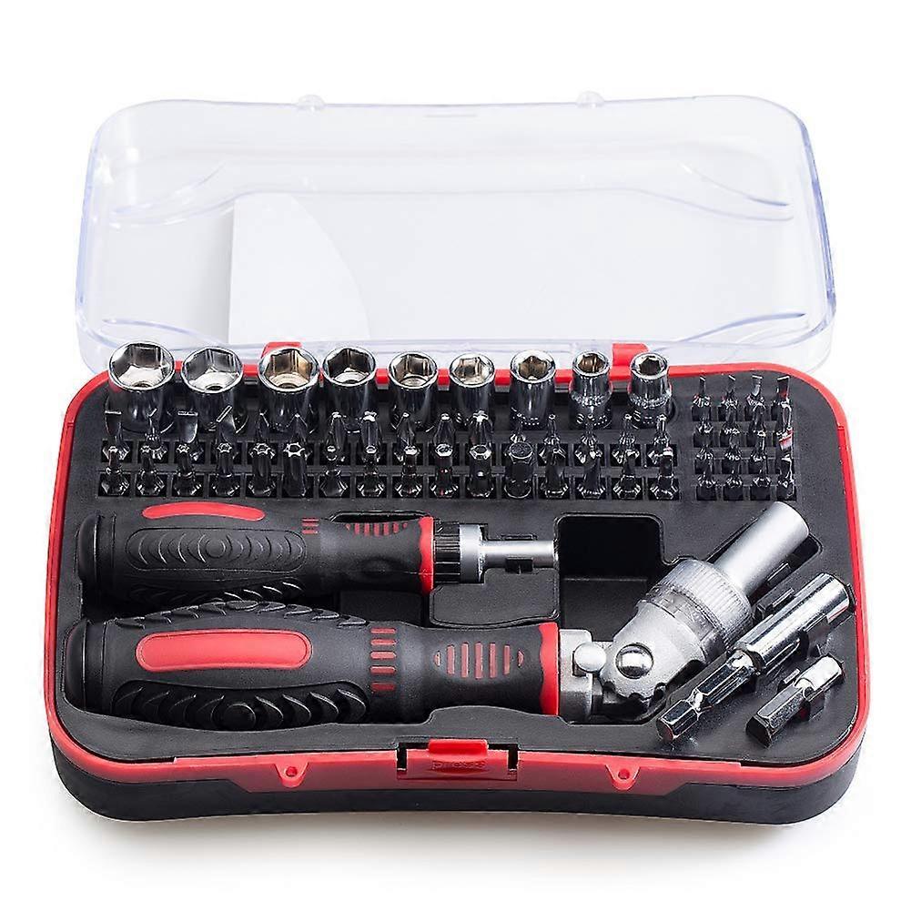 61pc Ratchet Screwdriver Sets, Precision Magnetic Bit Set with Ratchet Handle in Storage Case