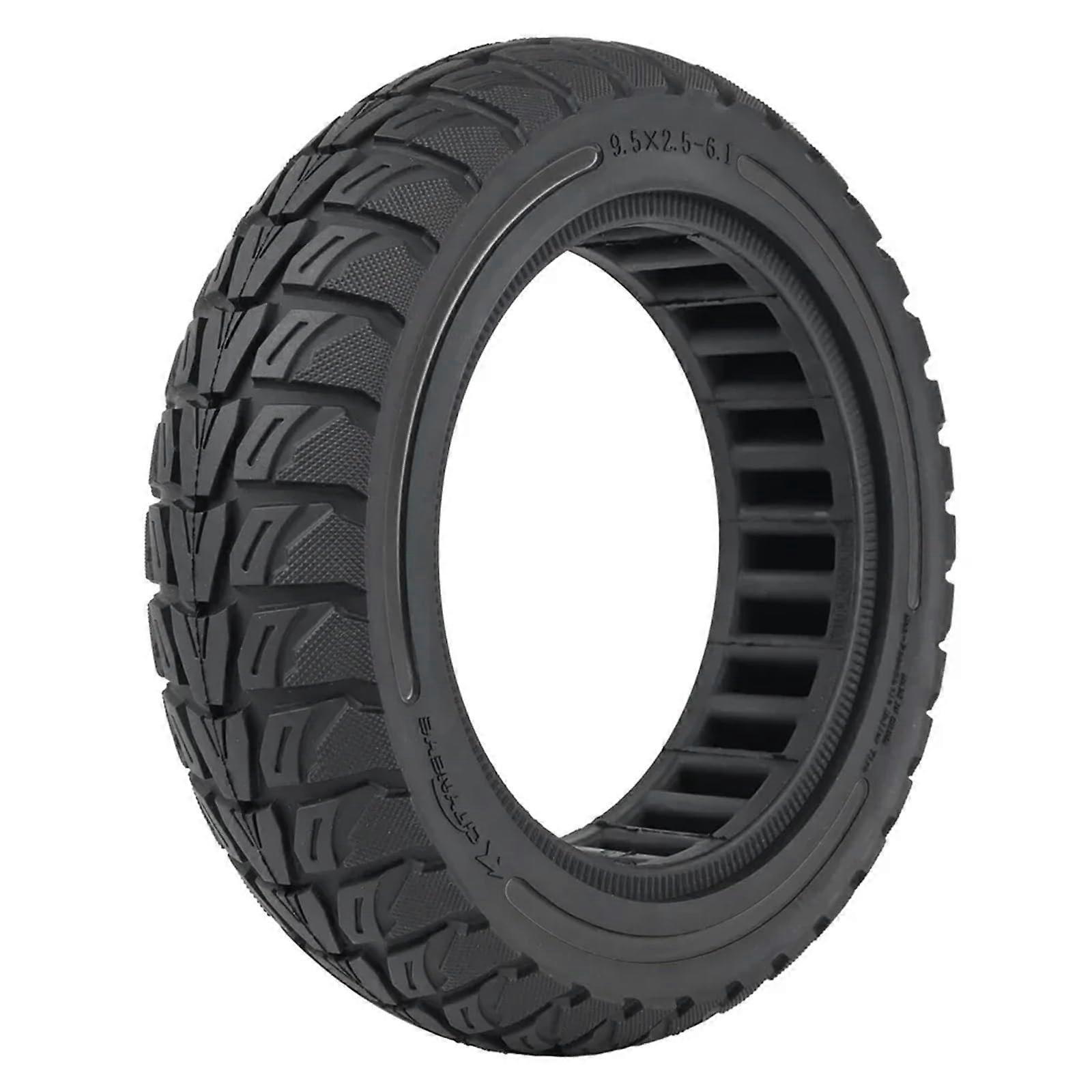 9.5inch solid tire, compatible with NIU KQI3, honeycomb, shock absorber, durable (black)