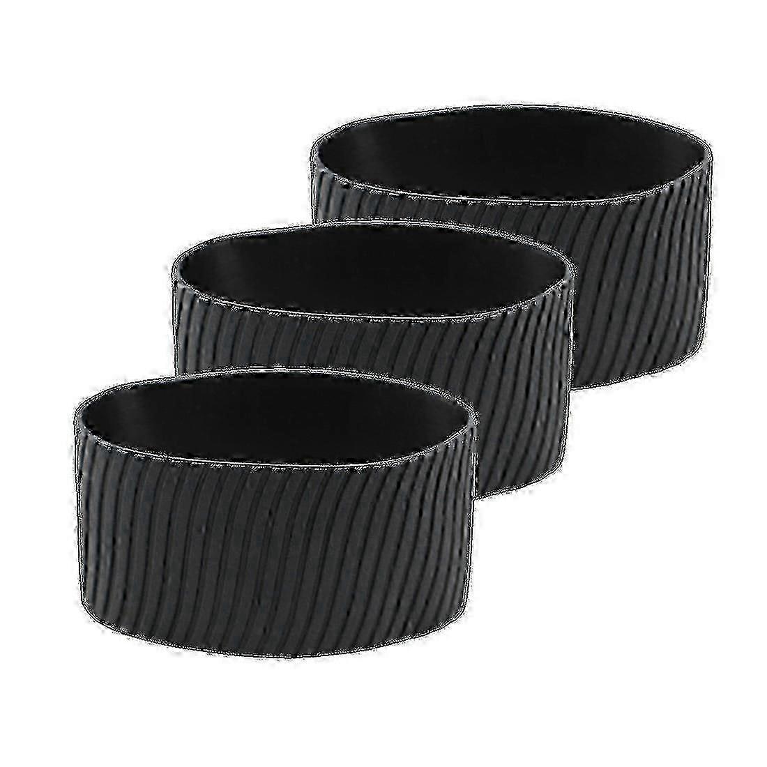 Silicone Anti-slip Glass Bottle Mug Cone Cup Sleeve Protective Lid Set of 3