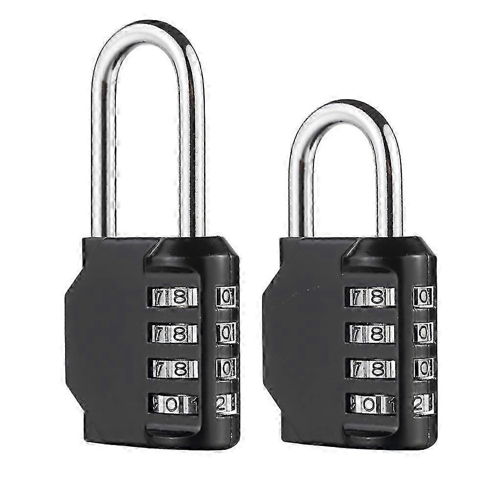 Set of 2pcs Coded Padlocks 4 Digit Code Locks, Padlock with Code