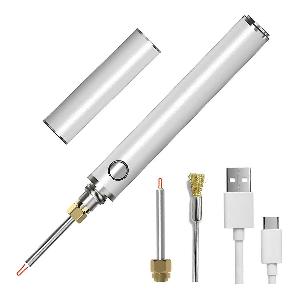 USB Dual-Heating Thread Burner: One-Touch Melt & 2 Interchangeable Tips, Rechargeable Cordless Threa