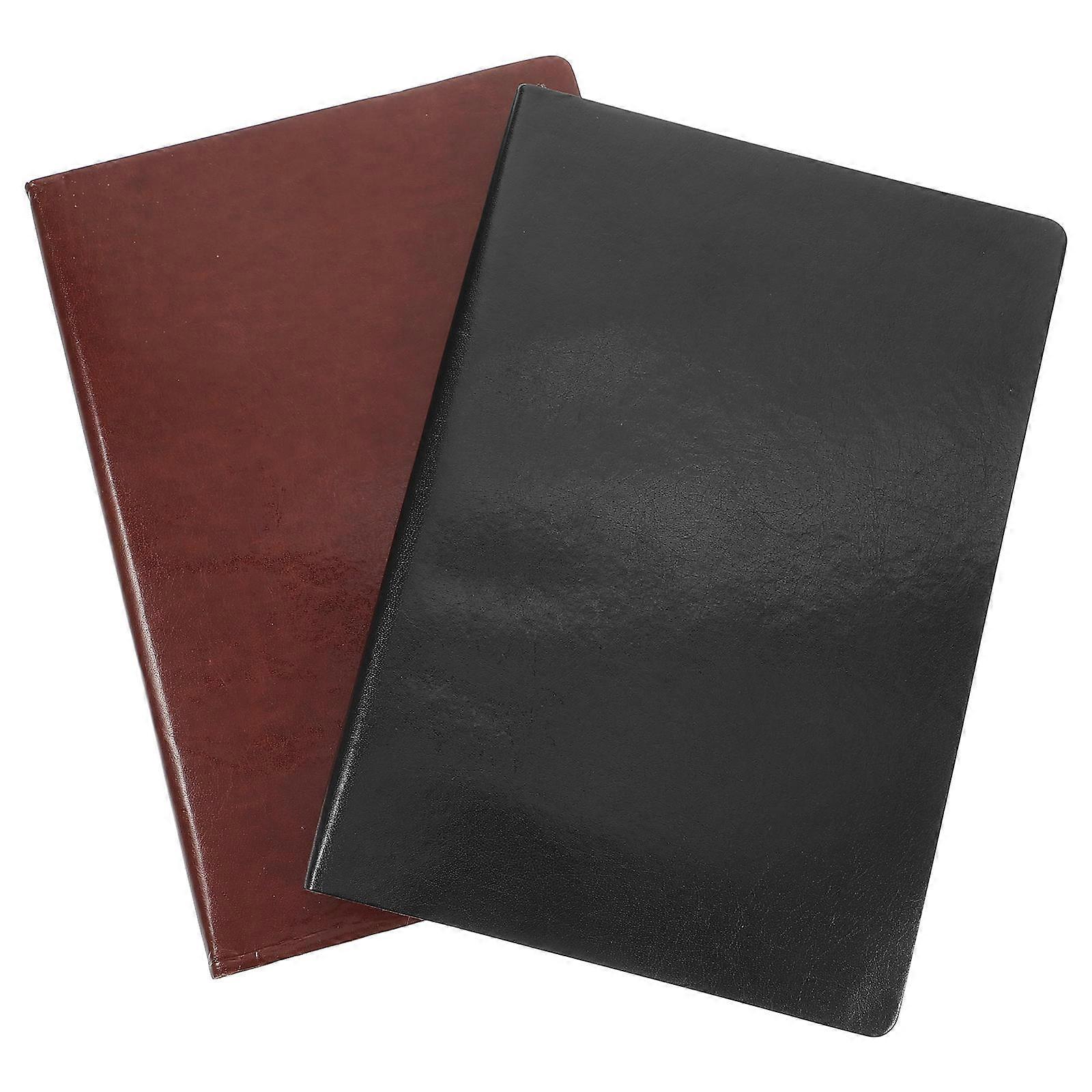 Portable Notebook for Office Use PU and Paper Material Assorted Color 2 Pieces