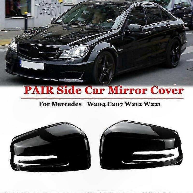 Glossy Side Mirror Covers Compatible with Multiple Car Models 2009-2013