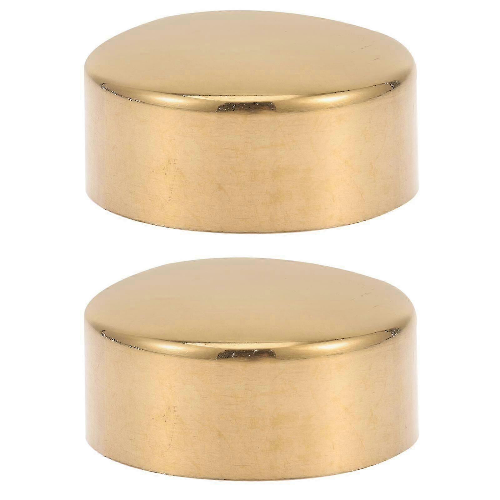 2pcs Wooden Handrail End Caps - Round End Plugs for Hand Railing