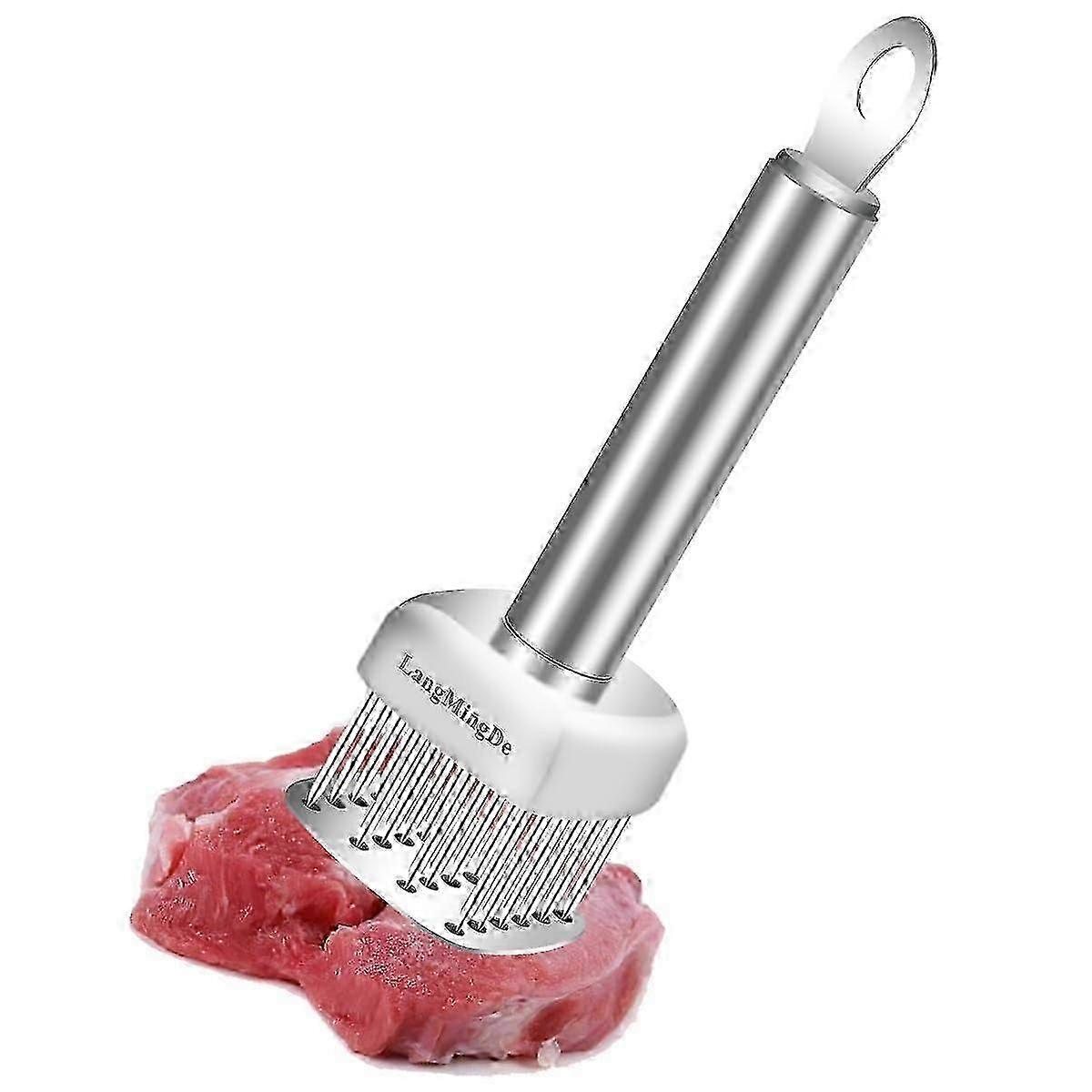 24 Sharp Needles Meat Tenderizing Tool for Steak, Chicken, Pork, and Beef Barbecue, Made of Durable 316 Stainless Steel