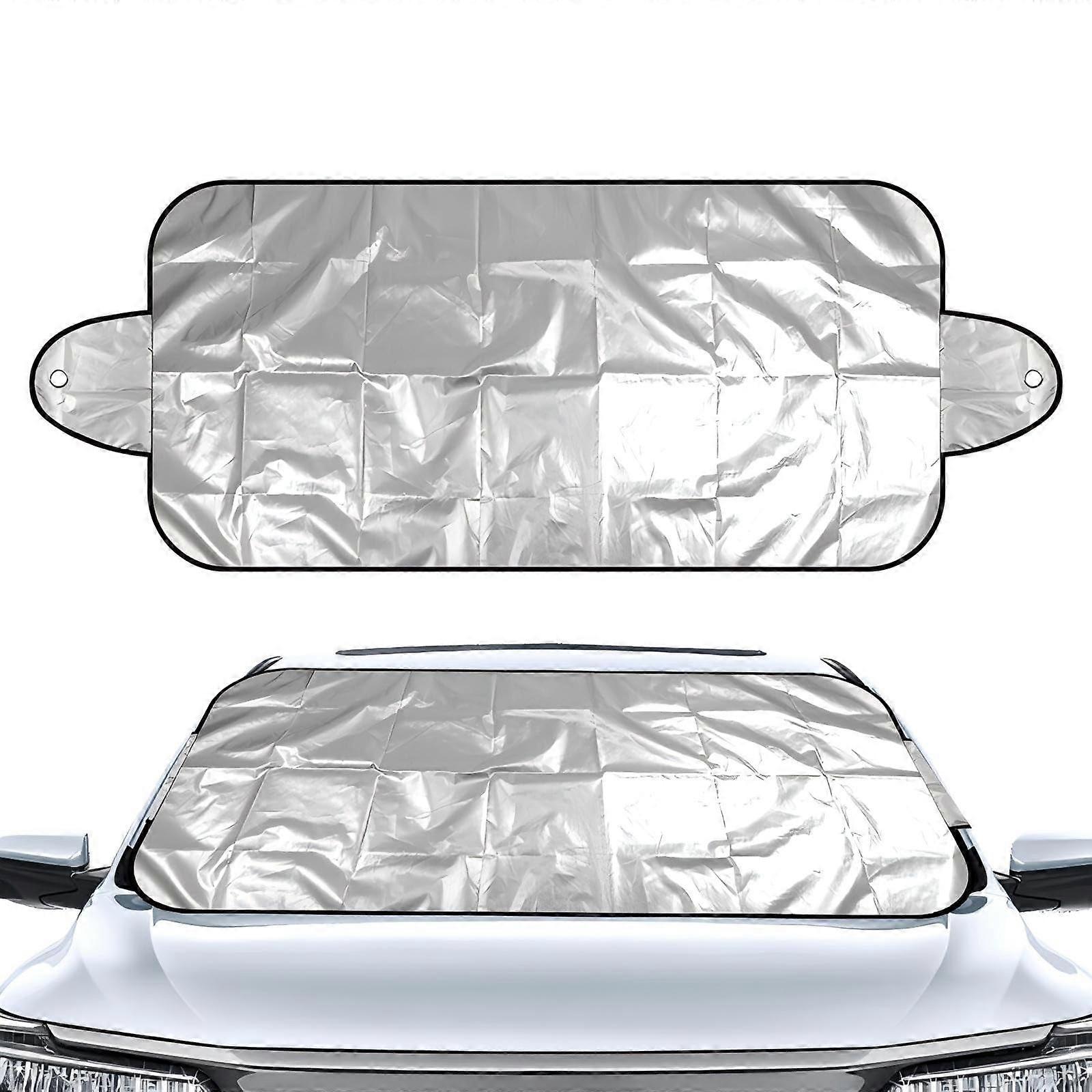 Windshield Protector All Weather Flip Up Shield For Sun And Snow 19 x 18.5 x 1 In Black