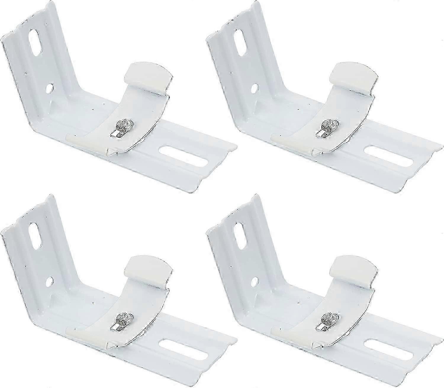 HG 4-Pack Vertical Blind Brackets - L-Shape Mounting Clips for Curtain Tracks