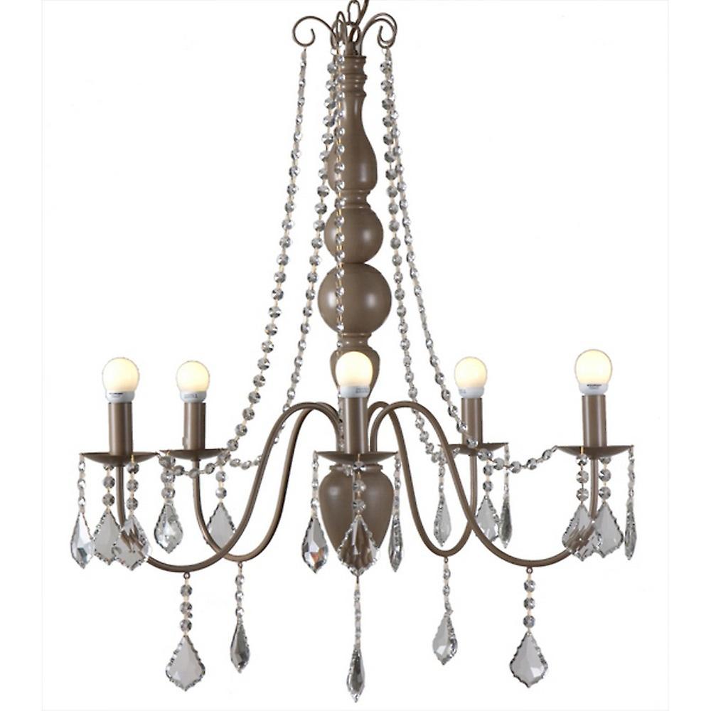 Bardini 5 Light Multi Arm Chandeliers Pale Taupe