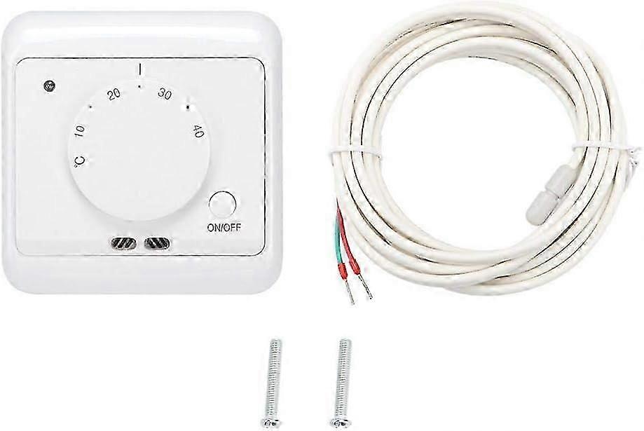 Home Thermostat, 16a 230v Floor Heating Thermostat, Built In External Sensor Temperature, Dual Sensor