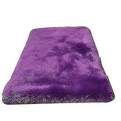 100Cm Purple Plush Round Bedroom Carpet Round Cushion Az1923