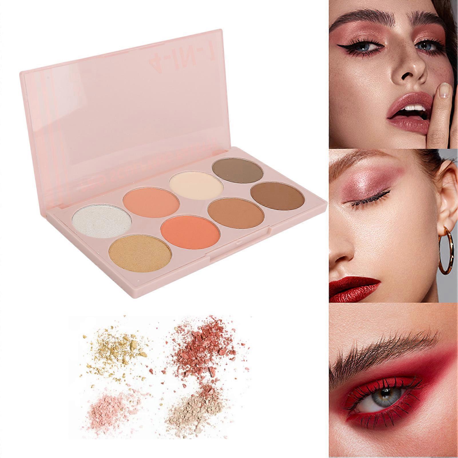 4 in 1 Face Palette 8 Colors Blush Highlighter Contour 8g 02