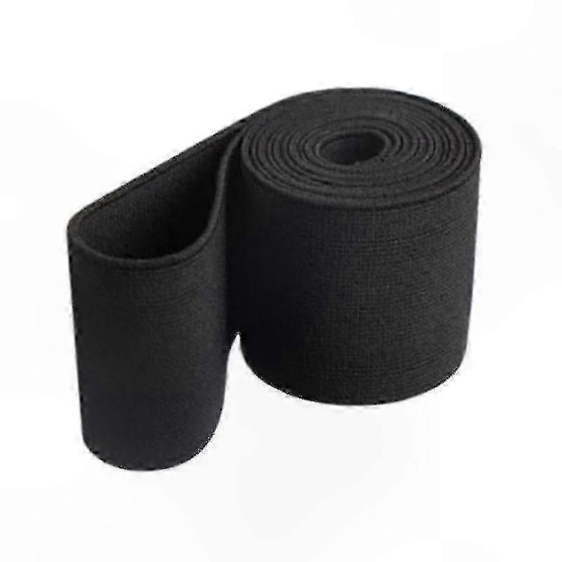 Durable 5M x 50mm Wide Elastic Band for Sewing, Crafting, and DIY Projects in Black