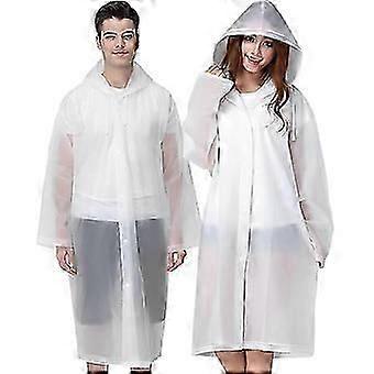 Rain Poncho Raincoats for Adults, 2 Pack Reusable Rain Jacket Rainwear with Hoods and Sleeves, Waterproof for Emergency, Outdoors, Camping