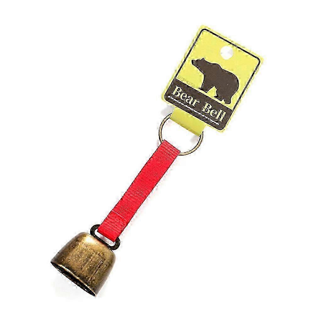 Frontiersman Bear Bell Drive Away Bell with Colorful Webbing Helps To Prevent Startling Bears While Hiking(A Red webbing)