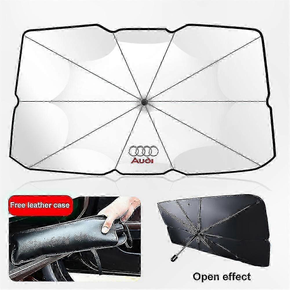 Foldable Windshield Sunshade - Silver Titanium Heat Shield for Cars