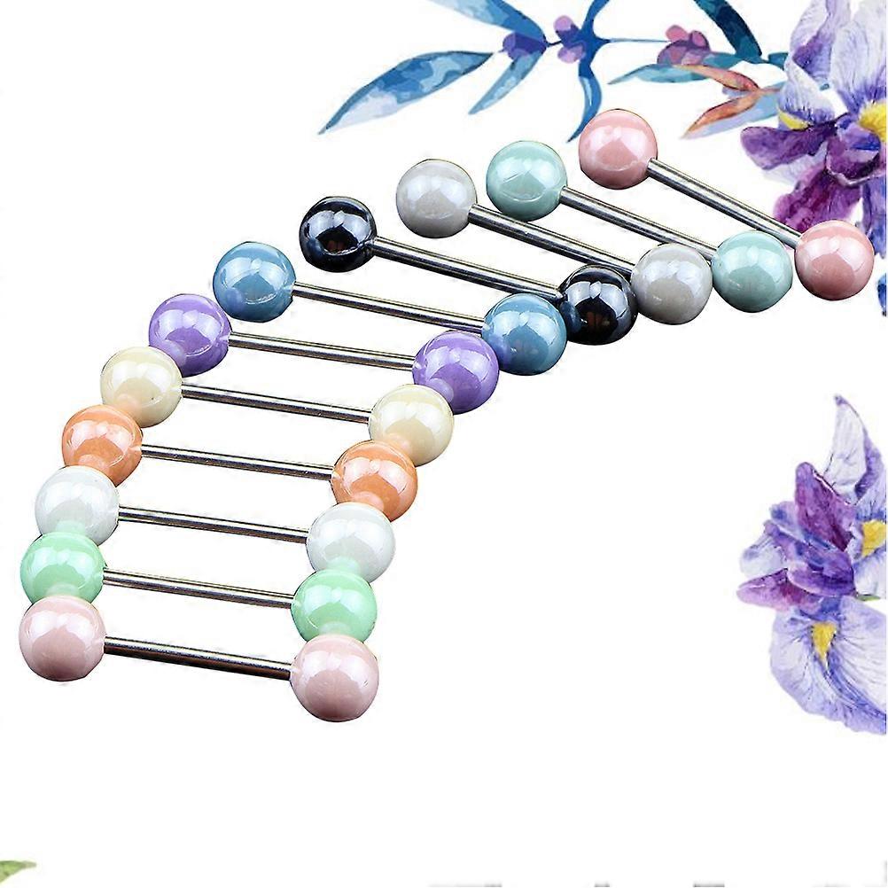 Tongue Body Piercing Jewelry Set Acrylic Cartilage Piercing Barbell Assorted Color 11Pcs