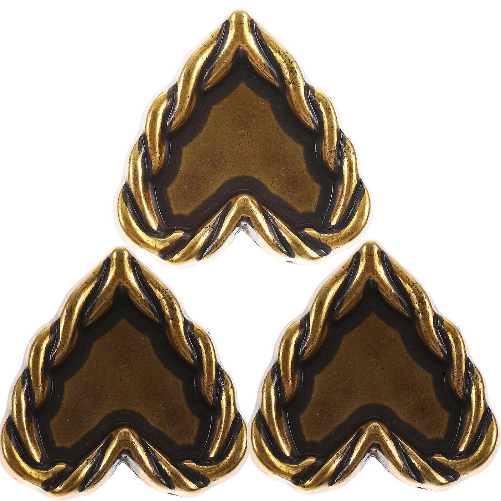 3Pcs Compact Alloy Coat Buttons Multi Function Retro Style DIY Craft Buttons