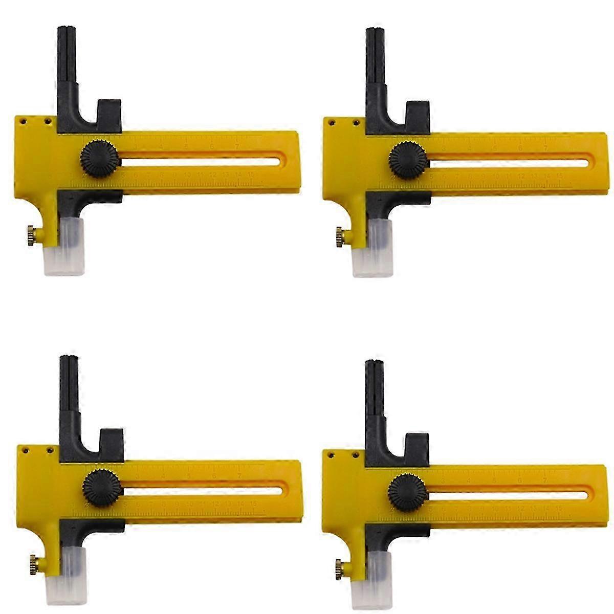 Yellow Adjustable Circular Cutting Tool for Making Fabric Crafts