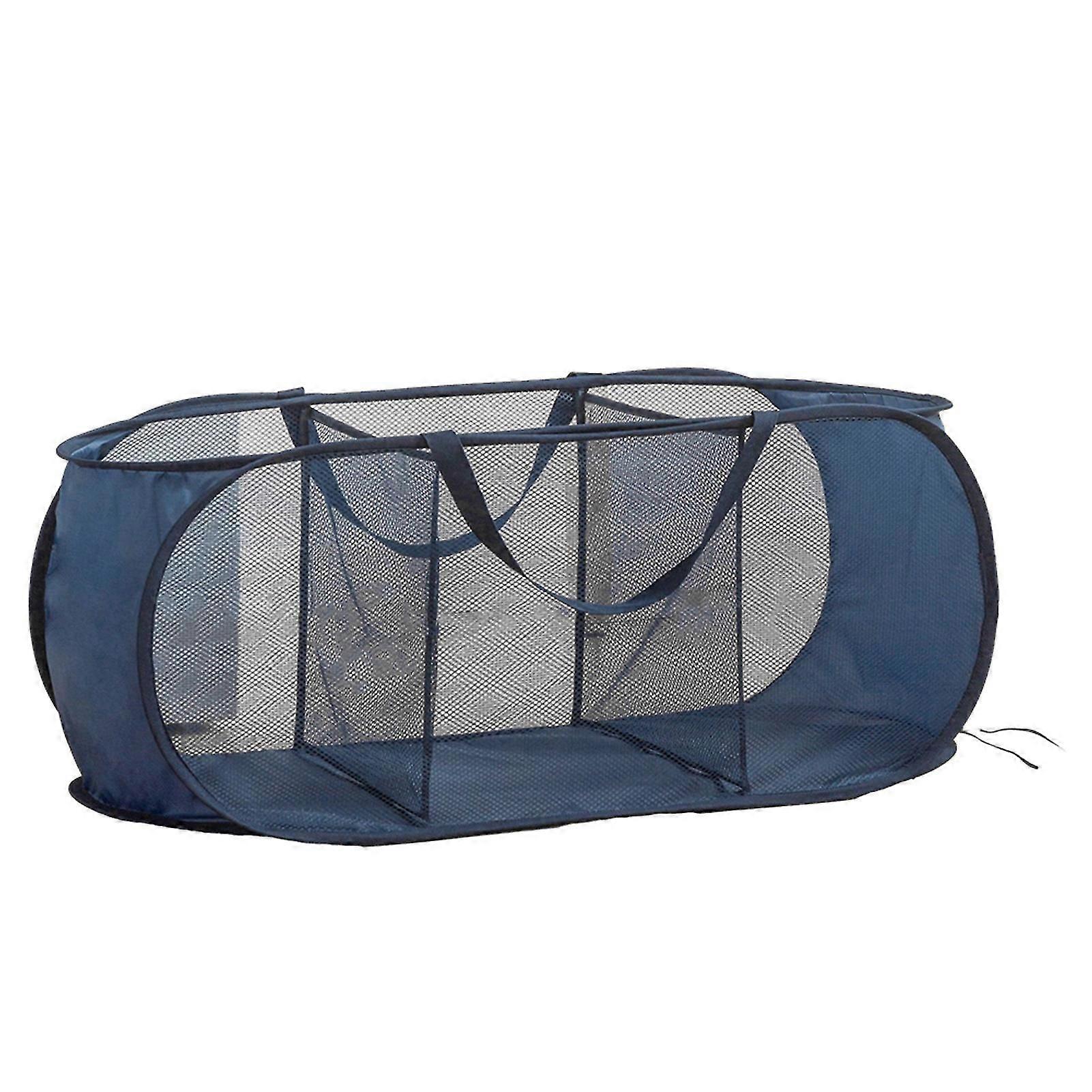 Folding laundry basket with partitions large capacity storage for home