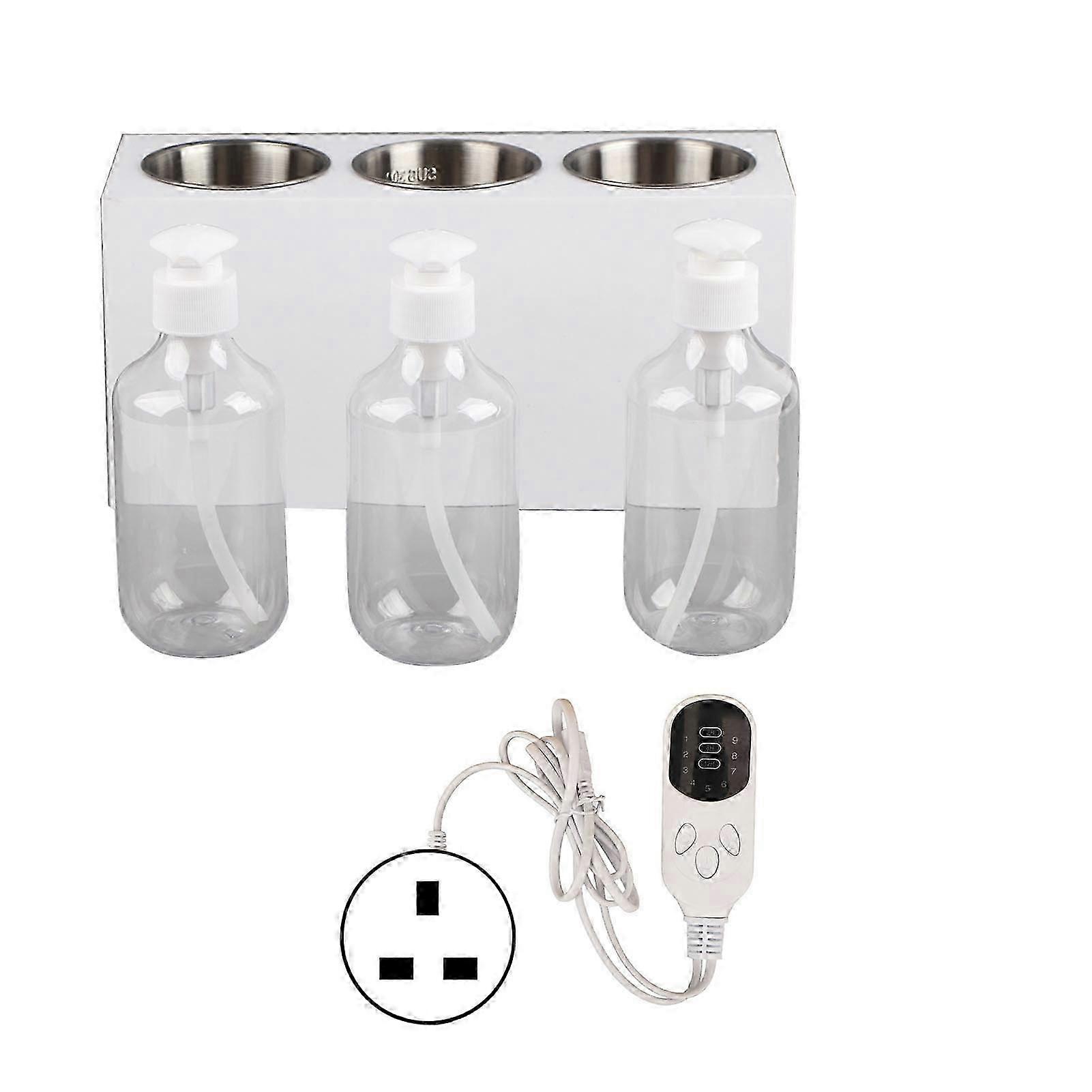 3 Bottle Spa Warmer Adjustable 9 Temperature Mode With Timer Massage Oil Lotion Cream Bottle Heater 110250v Plug
