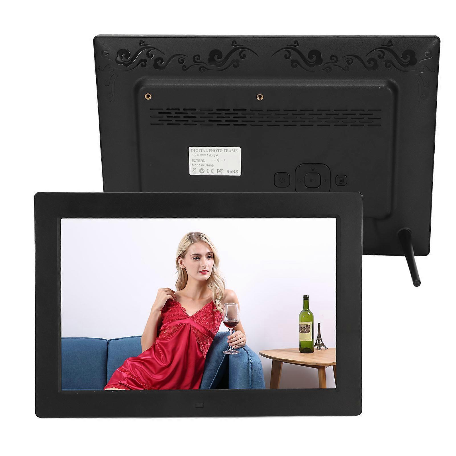 12.1 Inch HD Digital Photo Frame Black LED Screen with Remote