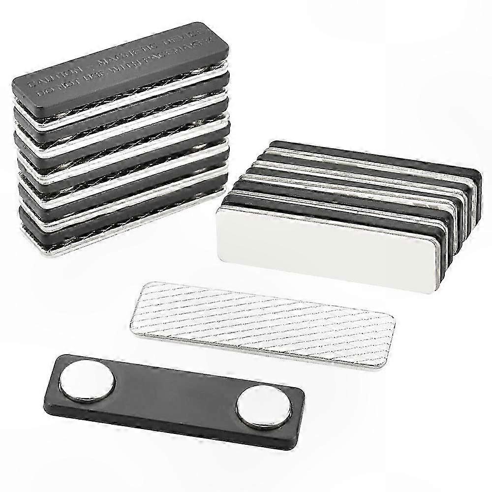 Magnetic Name Tags with Self-Adhesive Backing, Metal ID Card Sleeves and Clothing Labels for Easy Identification