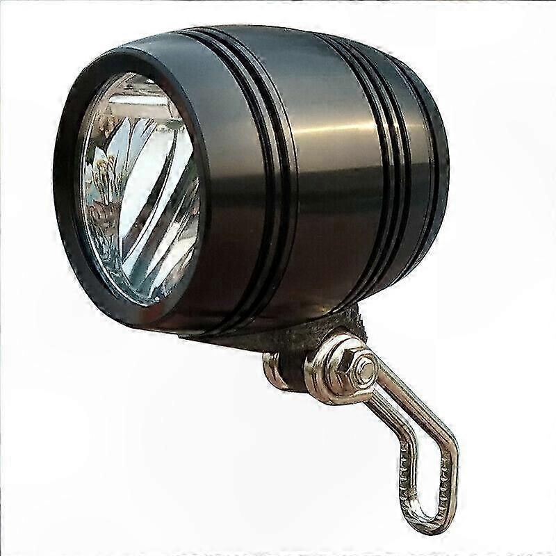 Compact Dynamo-Powered Front Bike Light with Rear Cable and Bright Output