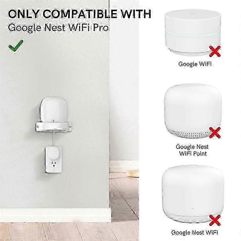 For Google Nest WiFi Pro Wall Mounting Bracket Wall Storage, 2 PCS