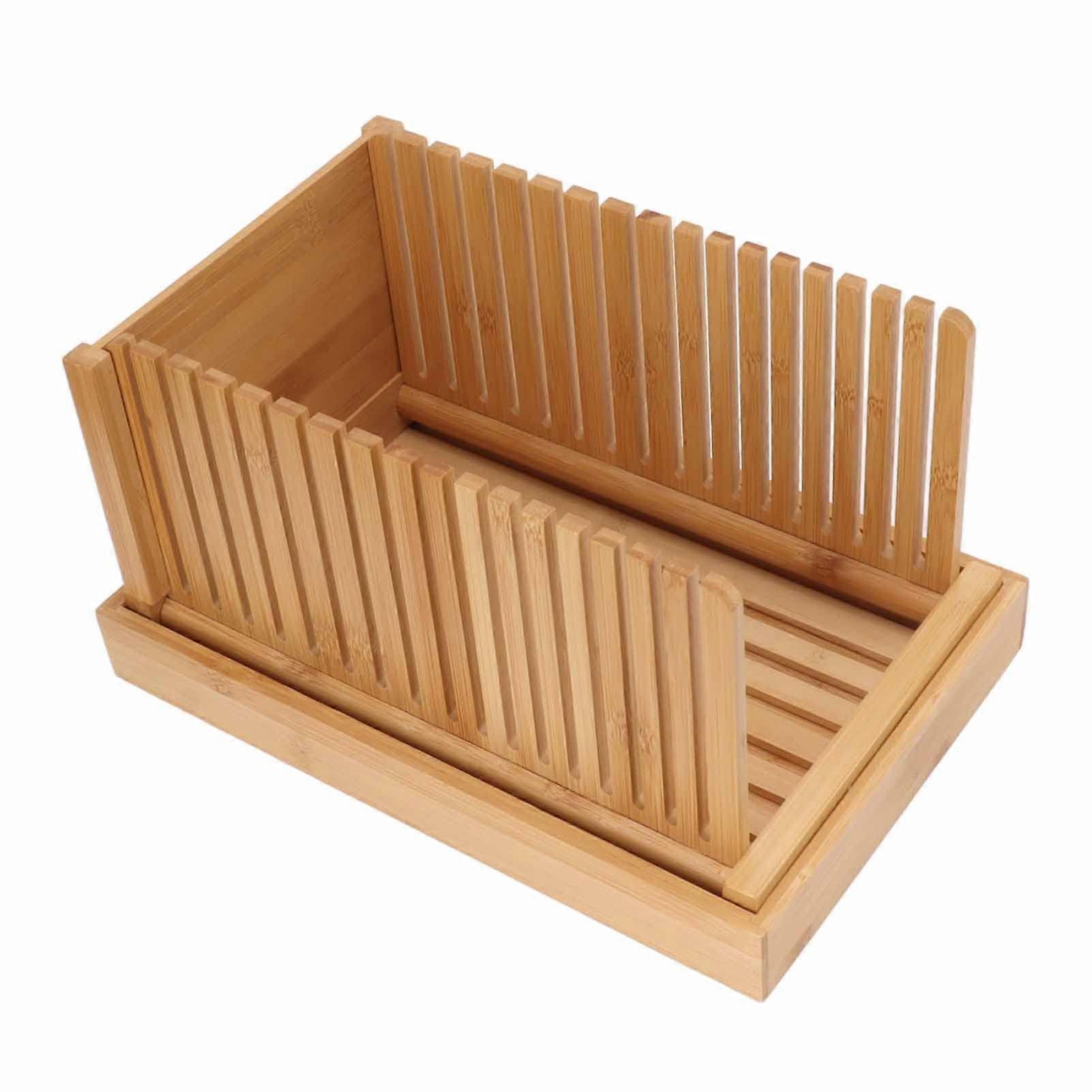Bamboo Bread Cutting Guide Foldable For Homemade Bread, Bread Slicing Guide, Slicer, Kitchen DIY Baking