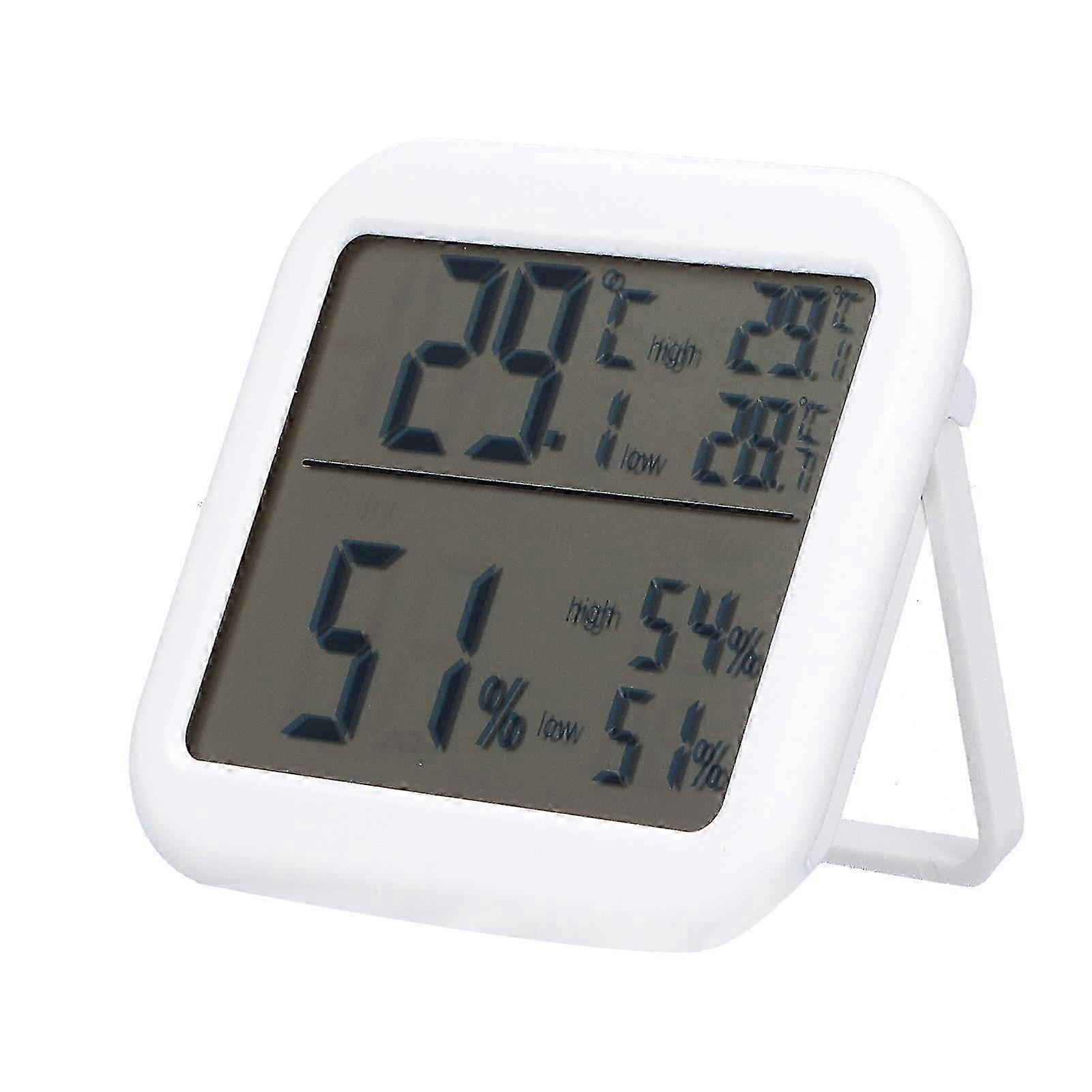 Digital Large Screen Indoor Thermometer Hygrometer Temperature Humidity Memory Monitor Home Baby Room Easy-to-Read Display Portable Design Withou