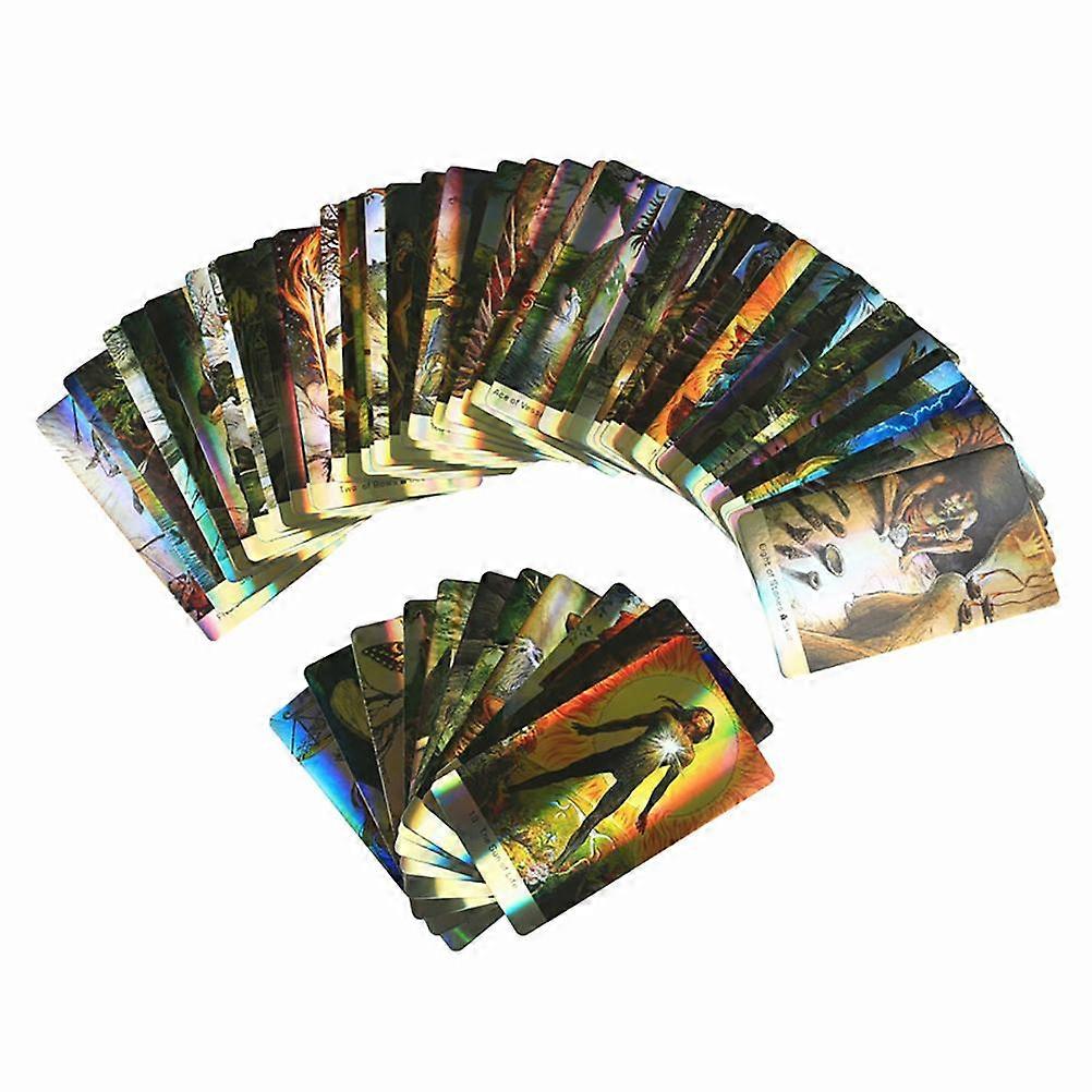 Tarot Card Game Divination Cards 9.8x5.7cm Laser Flashing Effect