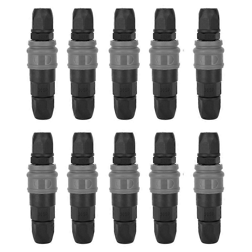 10PCs Plastic Steel Quick Connector C Type SpPP Self Locking Mechanical Accessory for 8 / 10 / 12mm PU Pipe(10mm(30) )