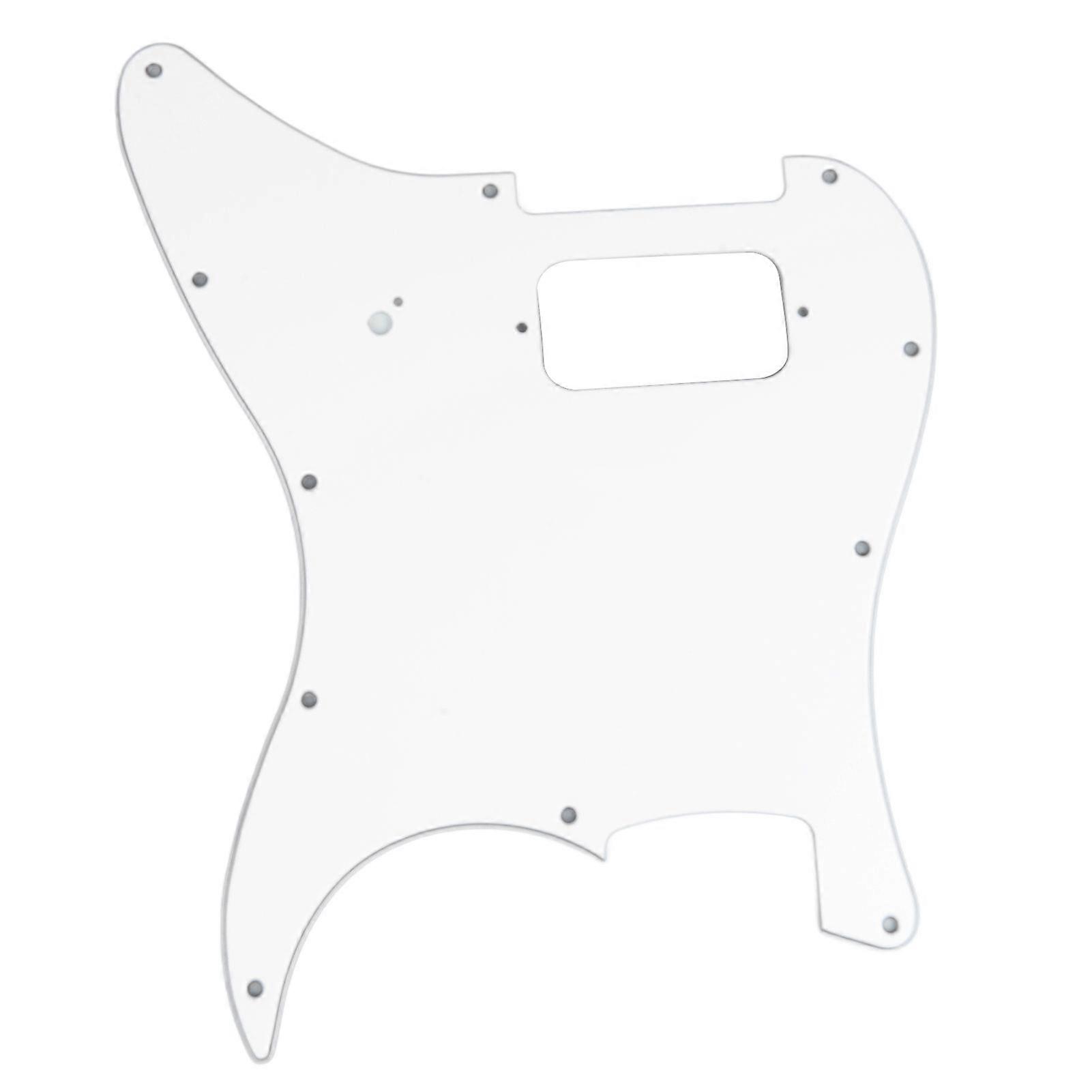 Electric Guitar Pickguard Pick Guard Plate PVC Instrument Accessory for Playing Performance White
