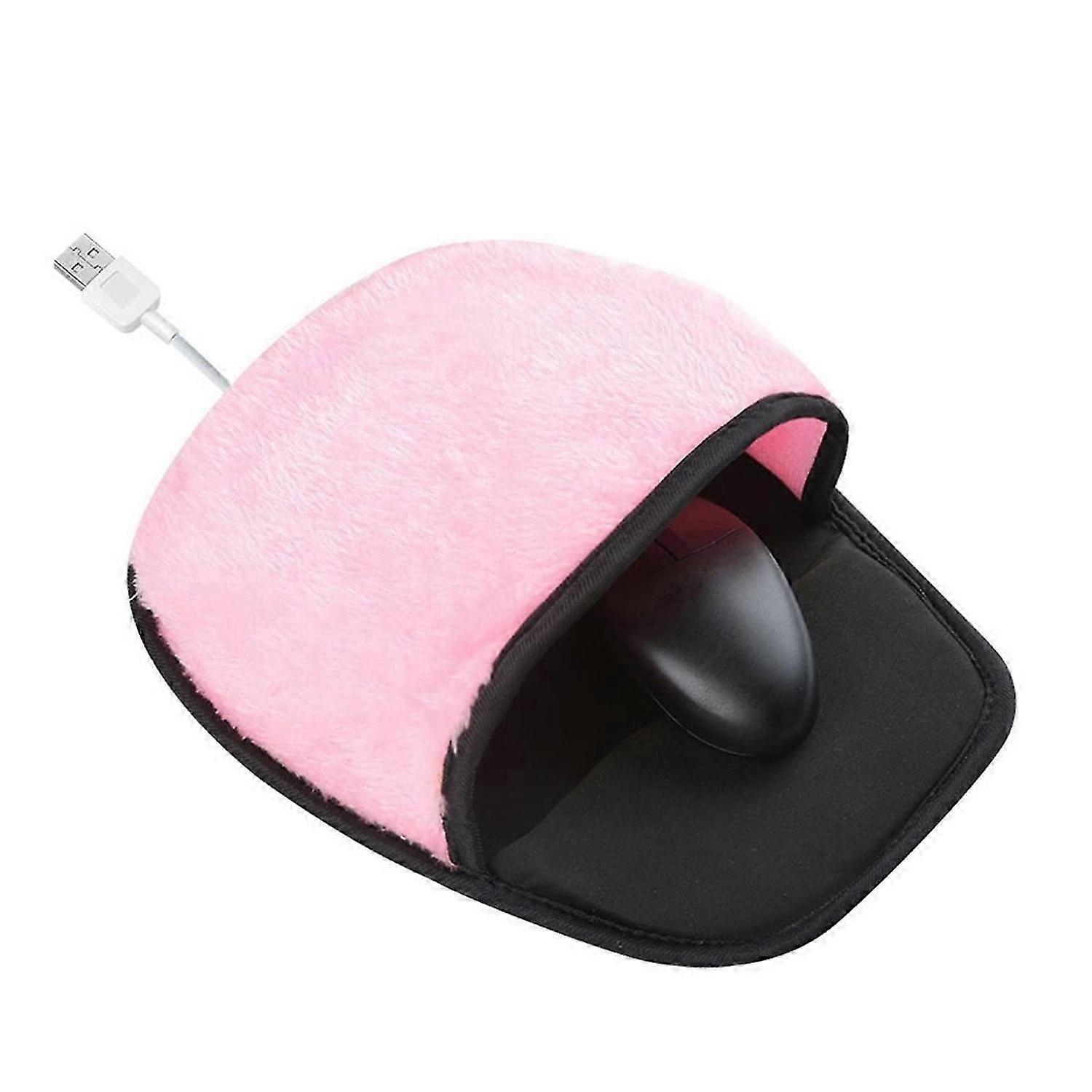 USB Heated Mouse Pad Typing Hand Heating Mouse Pad Pink