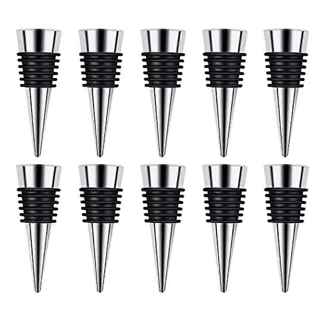 Wine Stopper,10pcs Reusable Bottle Stoppers With Leak Proof Airtight,diy Wine Cork For Bar,holiday Tw