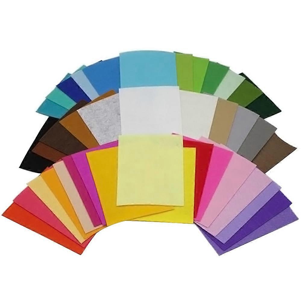 Non-Woven Fabric Sheet Polyester Felt Squares for DIY Craft 40Pcs Assorted Color