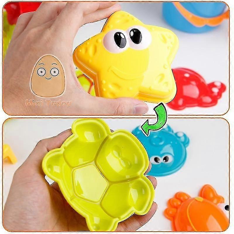 Sandbox With Cute Animal Model Shovel Rake Bucket Set Tool