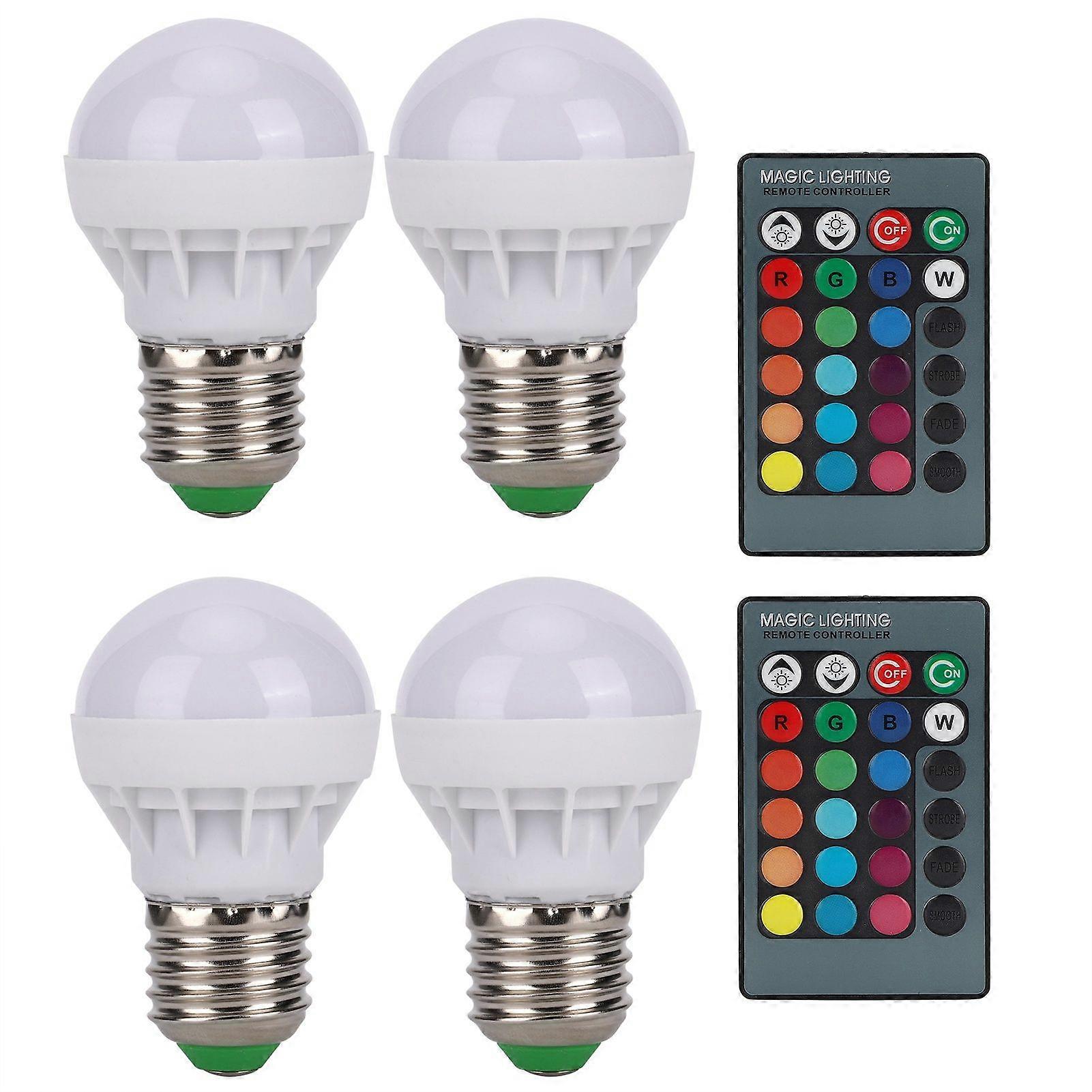 E27 RGB Color Changing Light Bulbs 40W LED Light Bulb with Remote Control for Home Bedroom Decor 85V265V