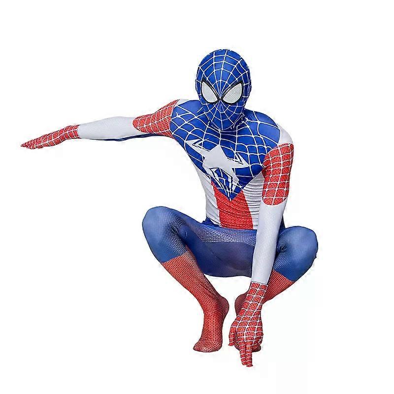 Adult Spider Man Jumpsuit Captain America Role-playing Costume Superhero Zentai Set Suitable Halloween Christmas Carnival Partie